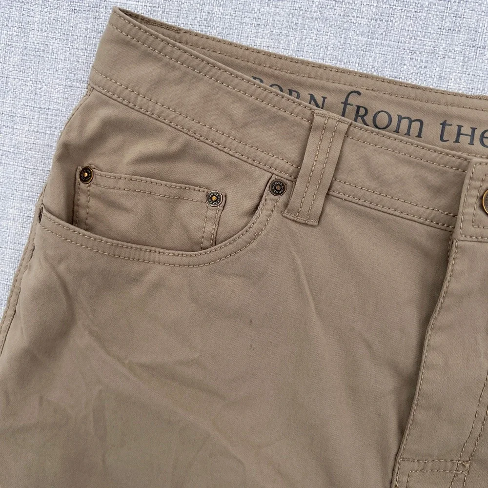 prAna Brion Shorts Men 32 Brown Stretch Nylon Outdoor Utility Hiking Gorpcore